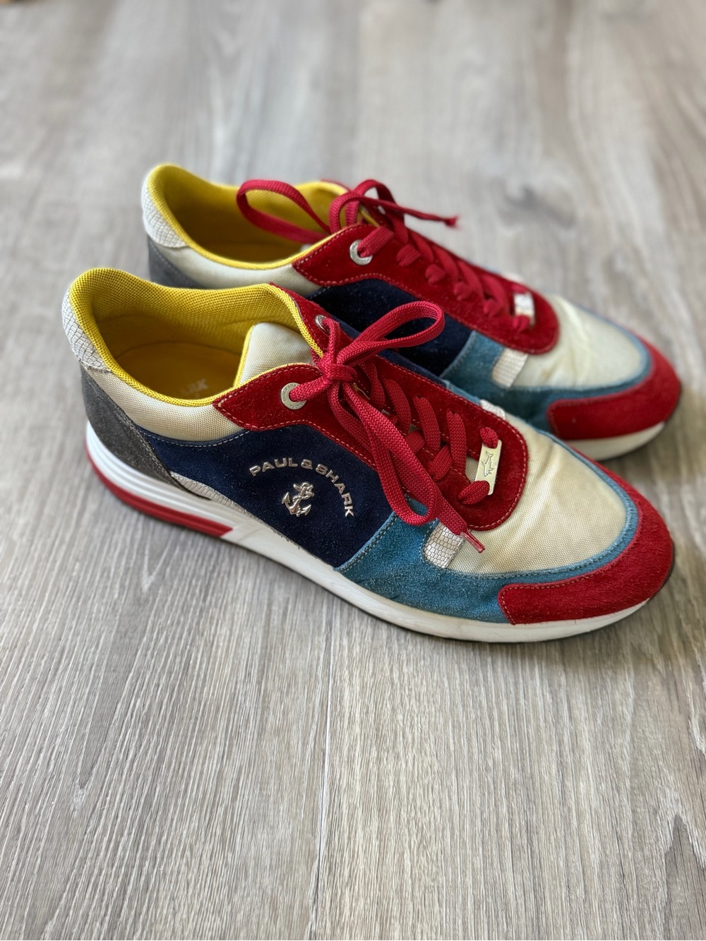 Paul & Shark Yachting Multicolor Suede & Fabric Sneakers Size 43/ Made in Italy